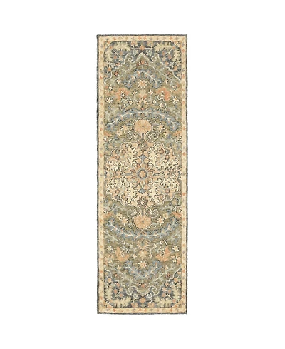 Oriental Weavers Alfresco ALF01 Blue 2'6" x 8' Runner Rug
