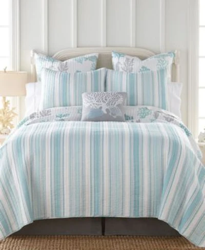 Levtex Cape Coral Stripe Reversible Quilt Sets