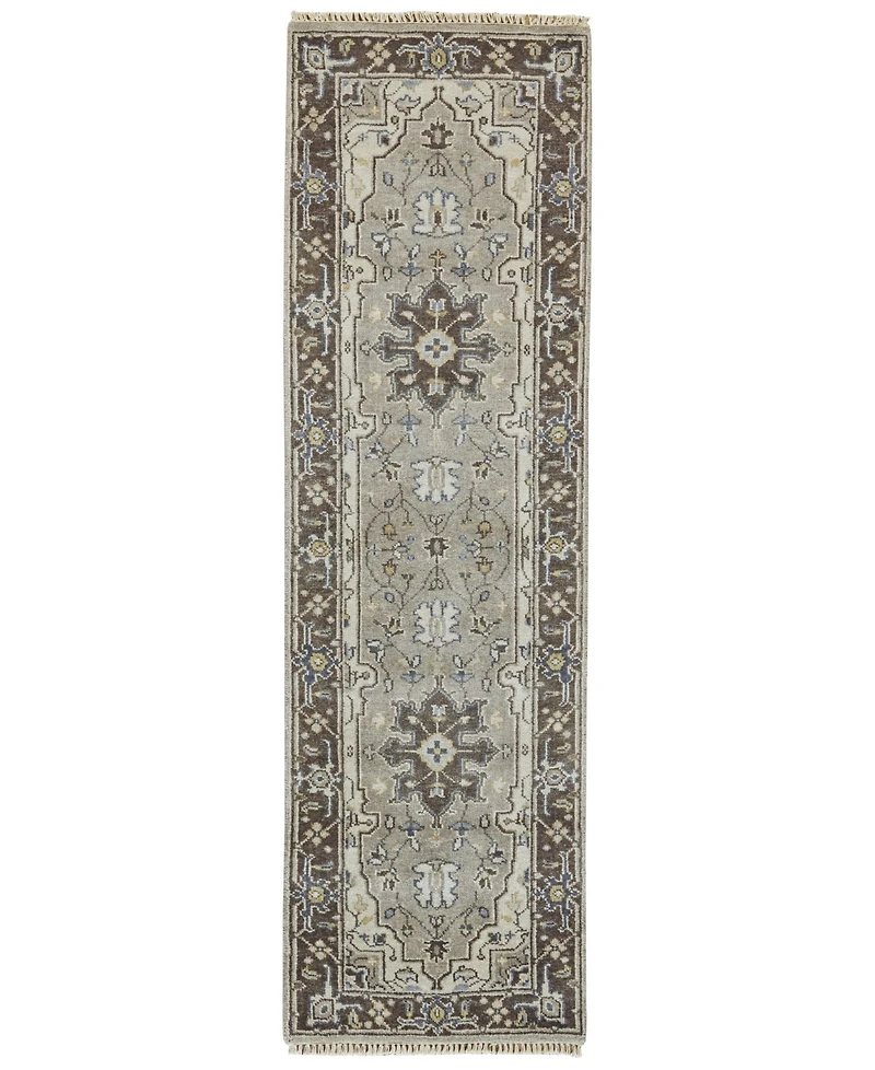 Feizy Ustad R6112 Ivory 2'6" x 8' Runner Rug