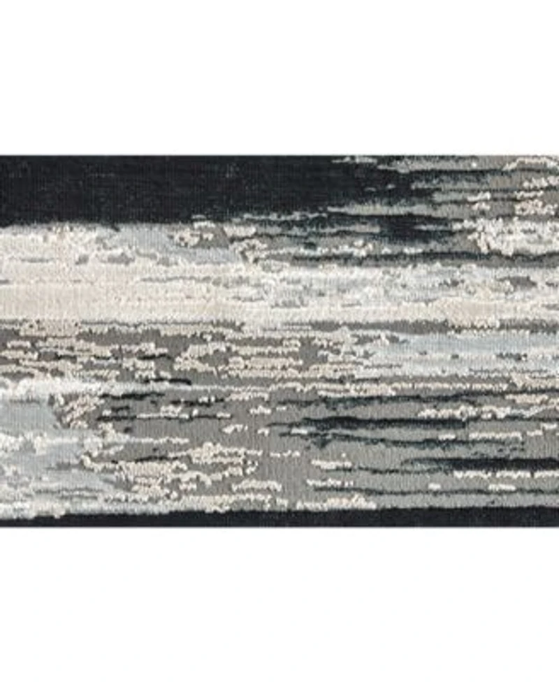 Simply Woven Hadlee R3338 Black Rug