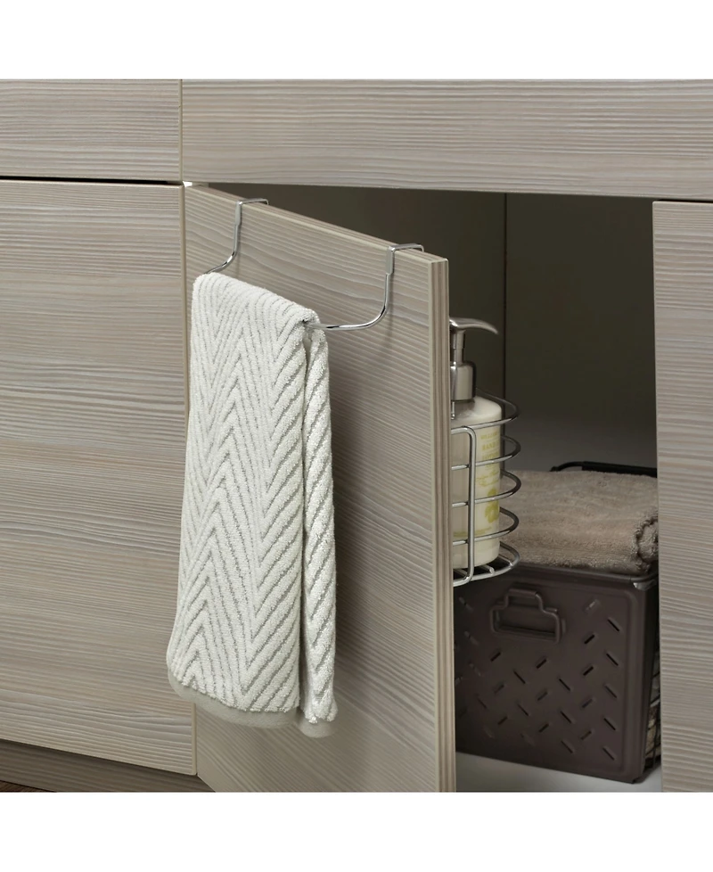 Spectrum Duo Over The Cabinet Towel Bar Basket, Medium