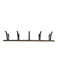 Spectrum Richmond Wall Mount 5-Hook Wood Rack