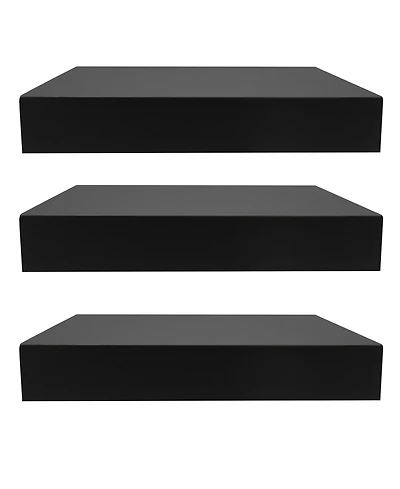 Sorbus 9 Inch Set of 3 Square Wall Mounted Floating Shelves - for Living Room Decor, Bedroom, Bathroom Decor, Home & Kitchen