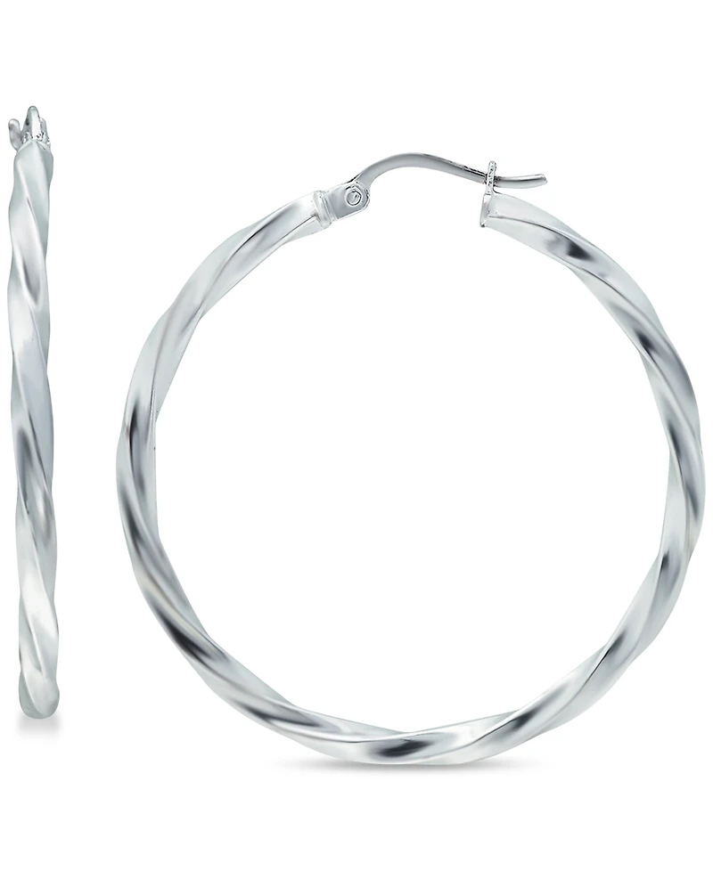 Giani Bernini Twist Hoop Earrings in Sterling Silver, Created for Macy's