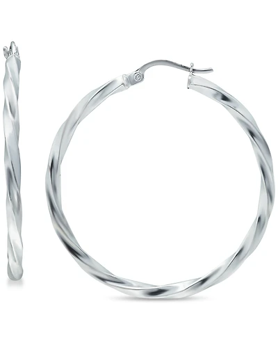 Giani Bernini Twist Hoop Earrings in Sterling Silver, Created for Macy's