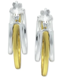 Giani Bernini Small Two-Tone Triple Hoop Earrings, 17mm, Created for Macy's
