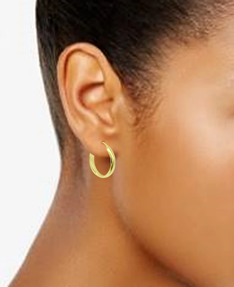 Giani Bernini Small Polished Hoop Earrings in 18K Gold-Plated Sterling Silver, 1", Created for Macy's