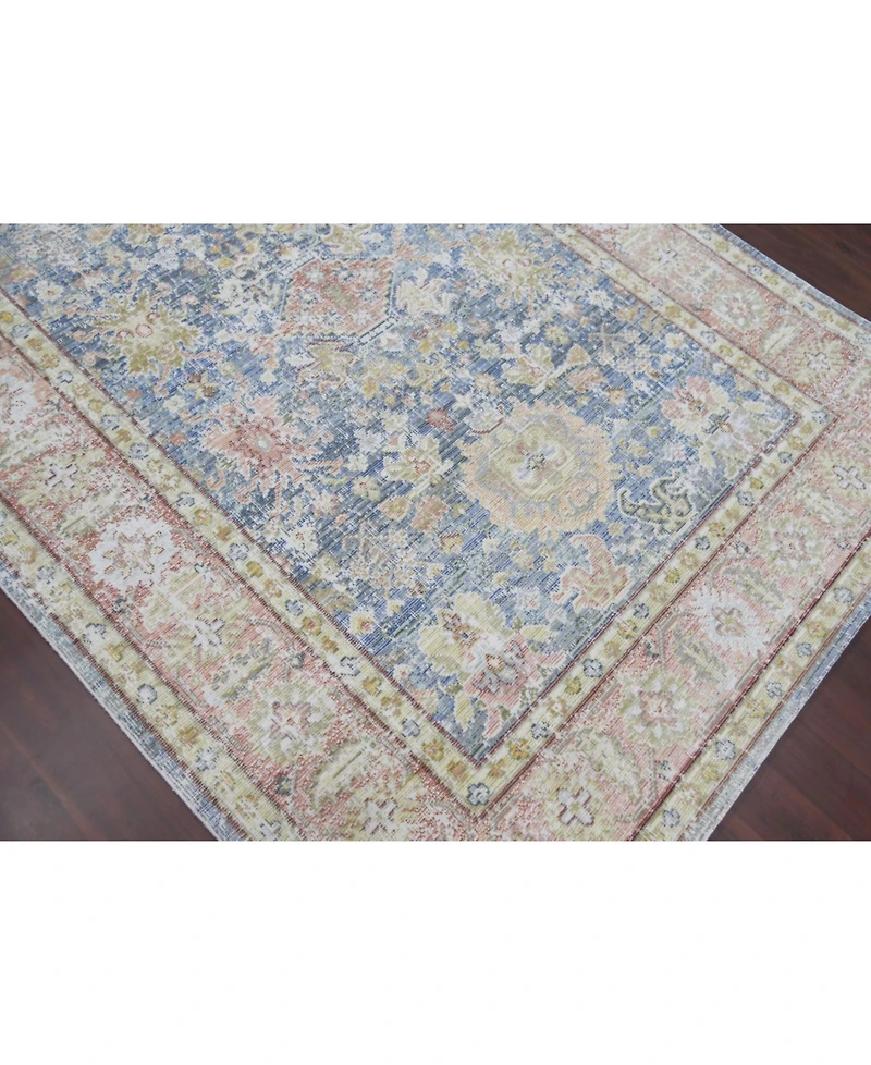 Amer Rugs Century Cen-15 Navy/ Pink 3'11" x 5'11" Area Rug