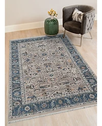 Amer Rugs Arcadia Arc-4 Beige/Navy 2' x 3' Area Rug