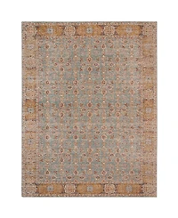 Amer Rugs Eternal Ete-27 Teal/ Gold 5'7" x 7'6" Area Rug