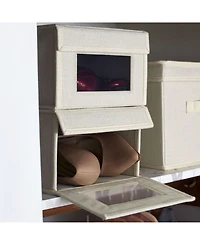 Household Essentials Small Drop Front Shoe Box 2 Pack.