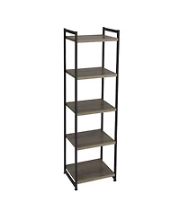 Household Essential Ashwood 5-Shelf Storage Tower