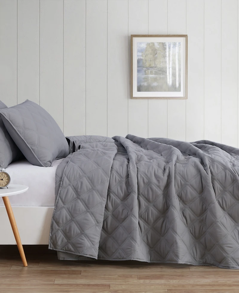 Truly Soft Everyday 3D Puff 3-Pc. Quilt Set, King