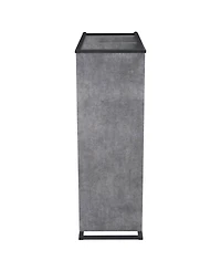 Sleek Laminate Low Shelf Stack with 3 Wide Shelves