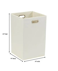 Household Essentials Gen Folding Laundry Hamper, Natural