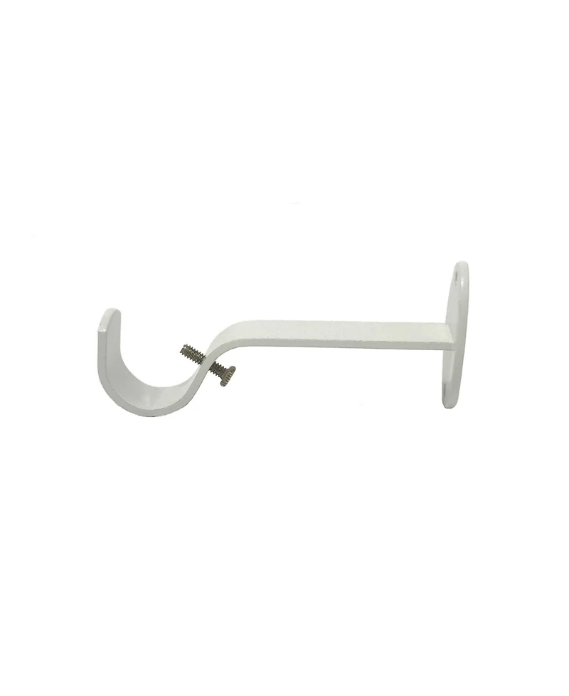 Elrene Home Fashions Rhinebeck Rustic Faux Wood 1" Diameter Adjustable Curtain Rod Set with Round Finials