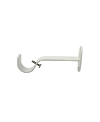 Elrene Home Fashions Rhinebeck Rustic Faux Wood 1" Diameter Adjustable Curtain Rod Set with Round Finials