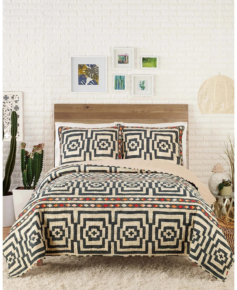Justina Blakeney by Maker's Collective Hypnotic 3-Pc. Quilt Set, King