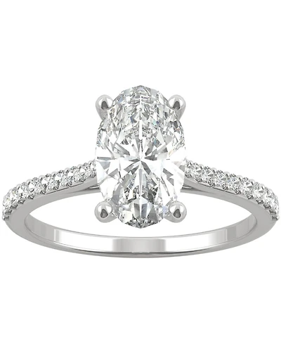 Charles & Colvard Moissanite Oval Engagement Ring (2-1/2 ct. t.w. Dew) in 14k White Gold or 14k Yellow Gold