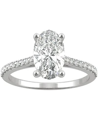 Charles & Colvard Moissanite Oval Engagement Ring (2-1/2 ct. t.w. Dew) in 14k White Gold or 14k Yellow Gold