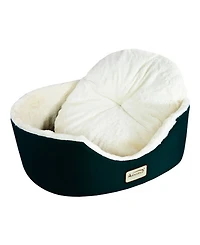 Armarkat Cat Bed Oval Pet Cuddle House in Laurel Green/Ivory