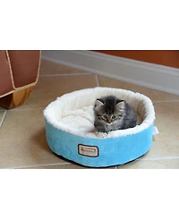 Armarkat 15" Soft Plush Round Dount Cat Beds, Dog Cuddler C12HTL/Mb - Waterproof and Skid-free Base