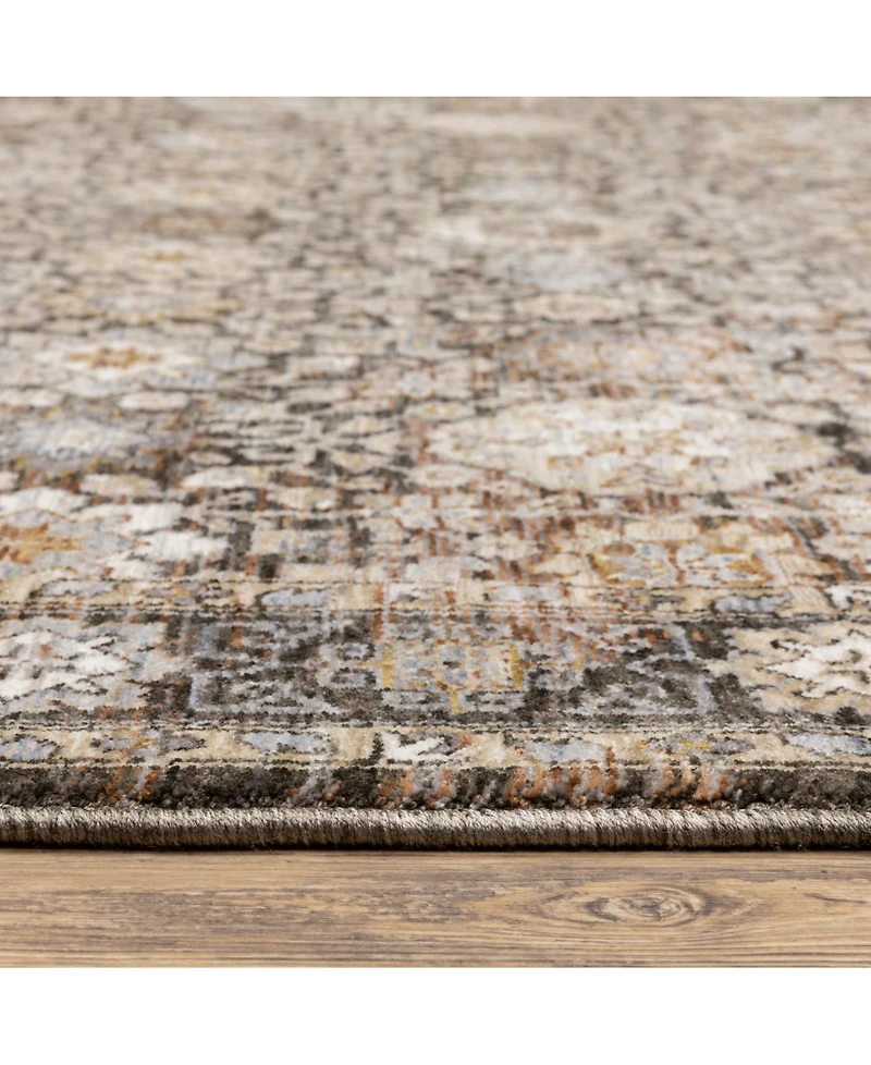 Oriental Weavers Maharaja 71W Gray and Ivory 7'10" x 10'10" Area Rug