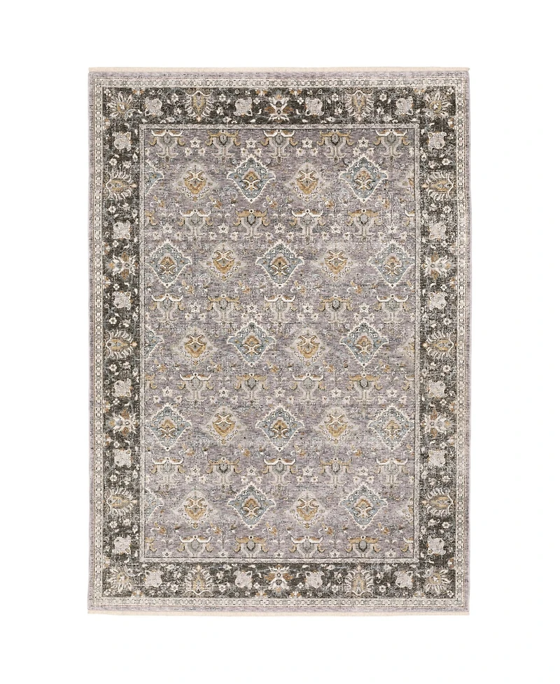 Oriental Weavers Maharaja 91E Gray and Blue 2'3" x 7'6" Runner Rug
