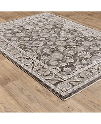 Oriental Weavers Maharaja 70E Gray and Ivory 2'3" x 7'6" Runner Rug