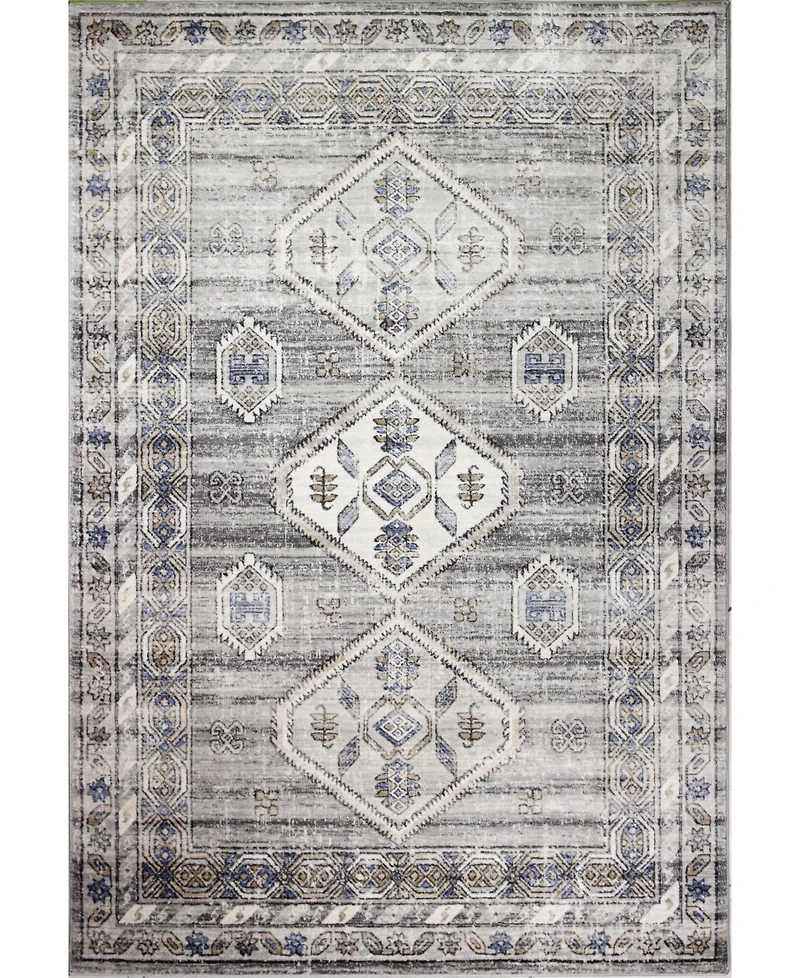 Closeout! Bashian Mesa Mes-02 Silver 3'6" x 5'6" Area Rug