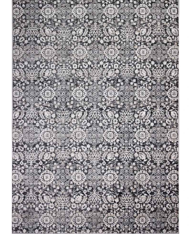 Closeout! Bashian Plymouth Ply-03 Charcoal 3'6" x 5'6" Area Rug