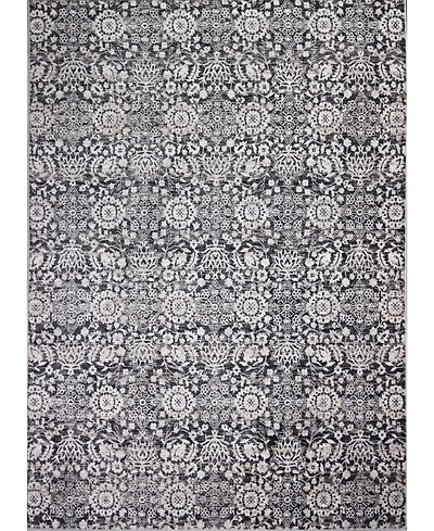 Closeout! Bashian Plymouth Ply-03 Charcoal 3'6" x 5'6" Area Rug