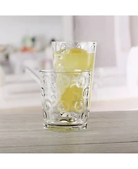 Circle Glass Double Circle Entertaining Glasses, Set of 16