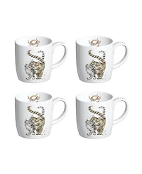 Royal Worcester Wrendale Designs Feline Fine Mug - Set of 4