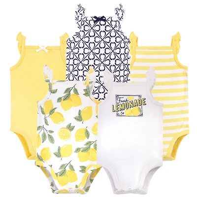 Touched by Nature Baby Girls 5Pk Natural Sleeveless Bodysuits