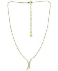 Giani Bernini Cubic Zirconia Double Curve 16" Statement Necklace, Created for Macy's