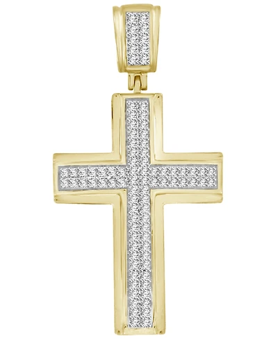 Men's Diamond (1/3 ct. t.w.) Cross Pendant in 10K White or Yellow Gold