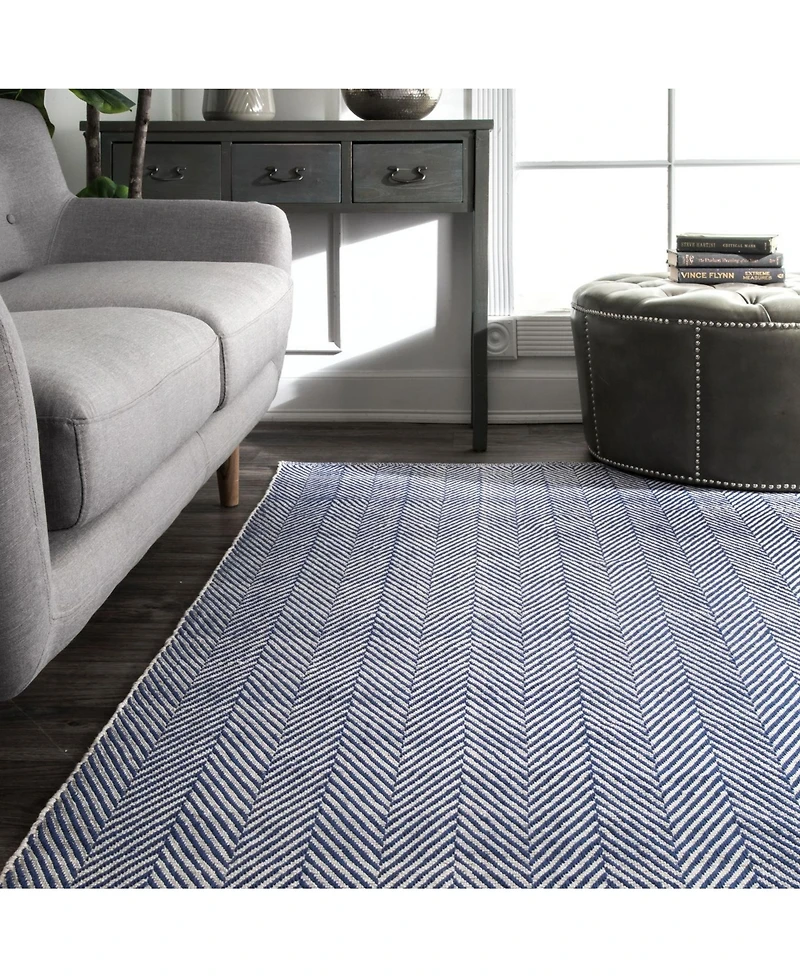 nuLoom Kimberely HMCO4A Navy 8' x 10' Area Rug