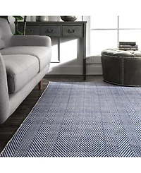 nuLoom Kimberely HMCO4A Navy 8' x 10' Area Rug
