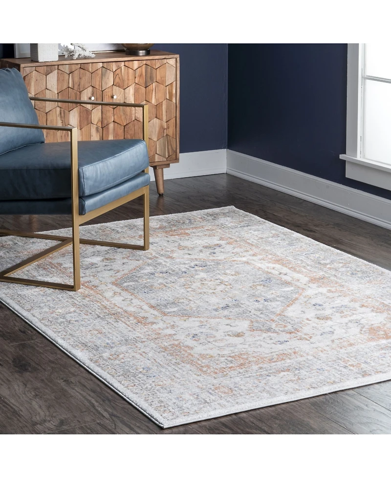 nuLoom Jacquie RZAB07C Silver 5' x 7'5" Area Rug