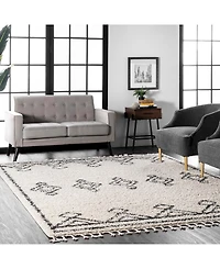 nuLoom Mackie GCDI03A Ivory 5'3" x 7'7" Area Rug