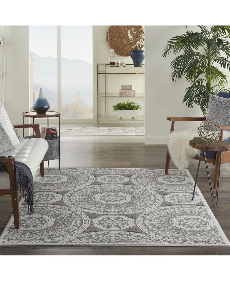 Nourison Home Key Largo KLG03 Taupe 4' x 6' Outdoor Area Rug