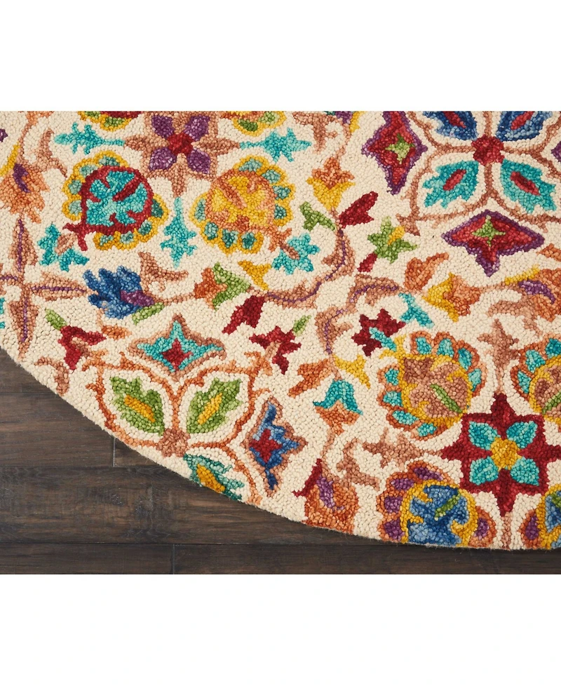 Nourison Home Vivid VIV08 Ivory 8' Round Rug