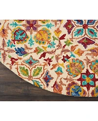 Nourison Home Vivid VIV08 Ivory 8' Round Rug