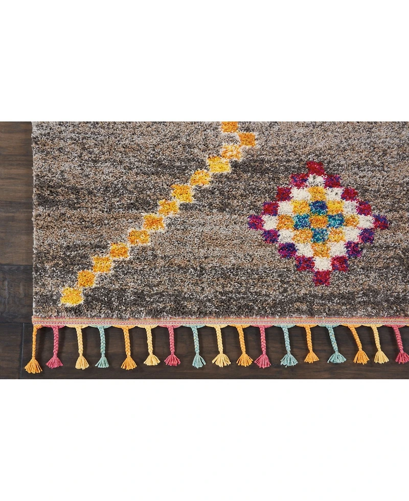 Closeout! Nourison Home Nomad NMD04 Aqua 8'10" x 12' Area Rug