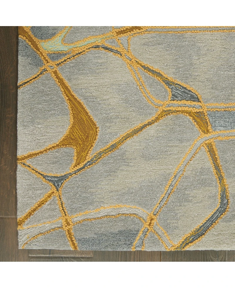 Nourison Home Symmetry SMM05 Gray 5'3" x 7'9" Area Rug