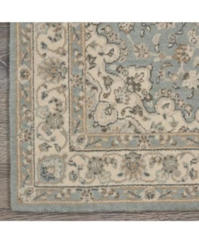 Nourison Home Living Treasures Li15 Aqua Ivory Rug
