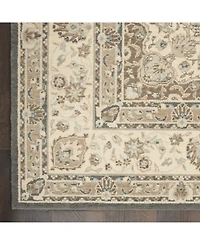 Nourison Home Living Treasures LI15 Gray and Ivory 7'6" x 9'6" Area Rug