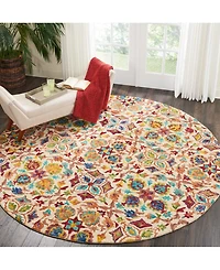 Nourison Home Vivid VIV08 Ivory 8' Round Rug