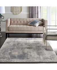 Nourison Home Rustic Textures RUS02 Blue and Ivory 5'3" x 7'3" Area Rug